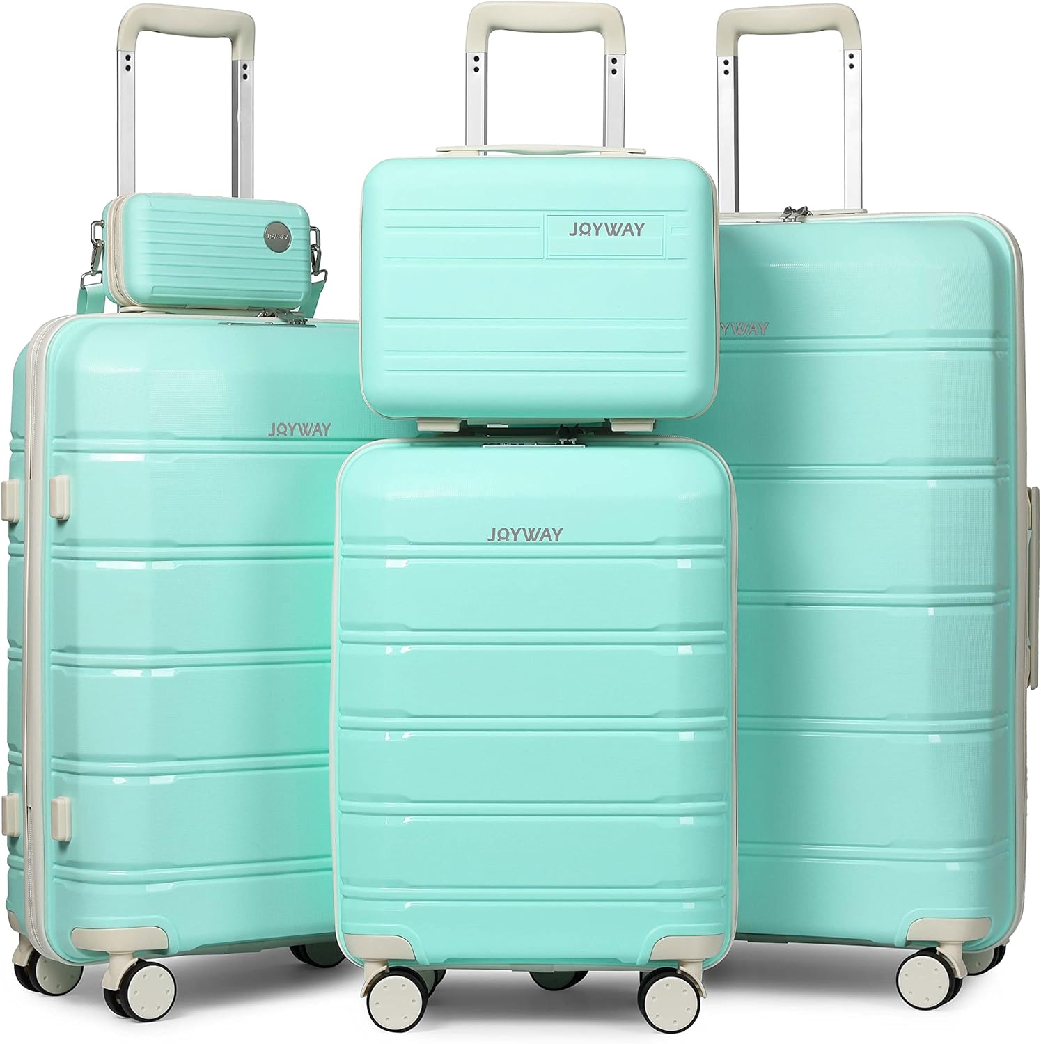  | Joyway Luggage 5 Piece Sets， Lightweight Rolling Hardside Travel Luggage with TSA Lock，Luggage Set Clearance，Suitcase with Spinner Wheels for Women | Luggage Sets