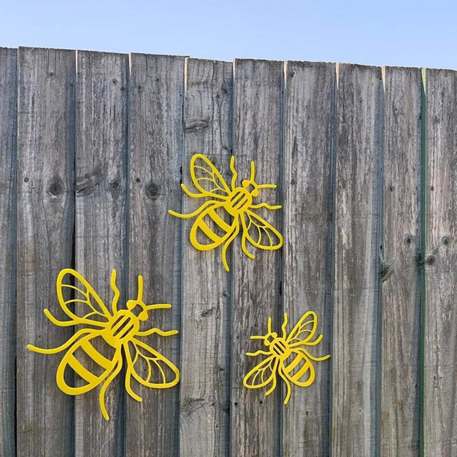 Rpporm 3PCS Bee Wall Decor Set of 3 Bees Wall Art Decorations Garden