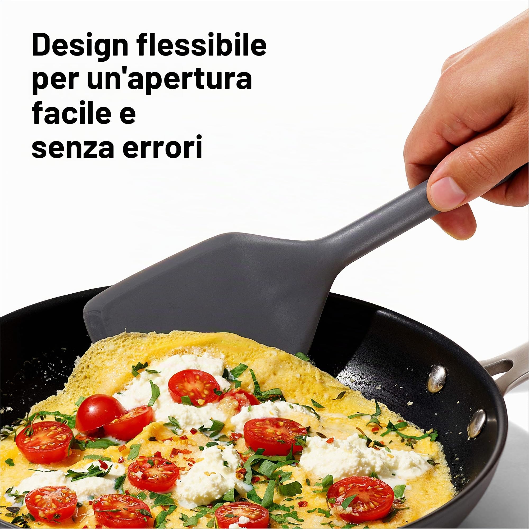 OXO 11303200 Good Grips - Set di utensili in silicone, 3 pezzi, colore: grigio