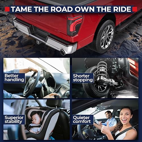 Miniatura 4 de MOSTPLUS Juego de amortiguador y resorte de puntal delantero compatible para Toyota Avalon 2012-2017 172941/172940, resorte helicoidal, 2 piezas