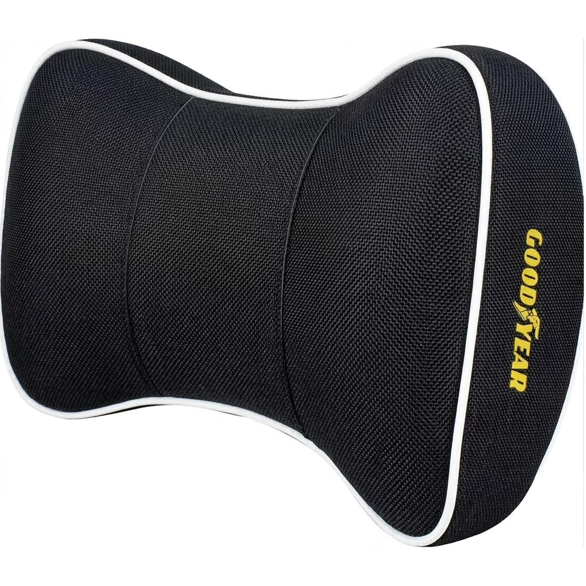 Goodyear GY1007 - Cuscino cervicale da viaggio per auto/SUV, 100% pura memory foam, aiuta ad alleviare il dolore al collo e migliorare la circolazione, cinghia regolabile, supporto per il collo