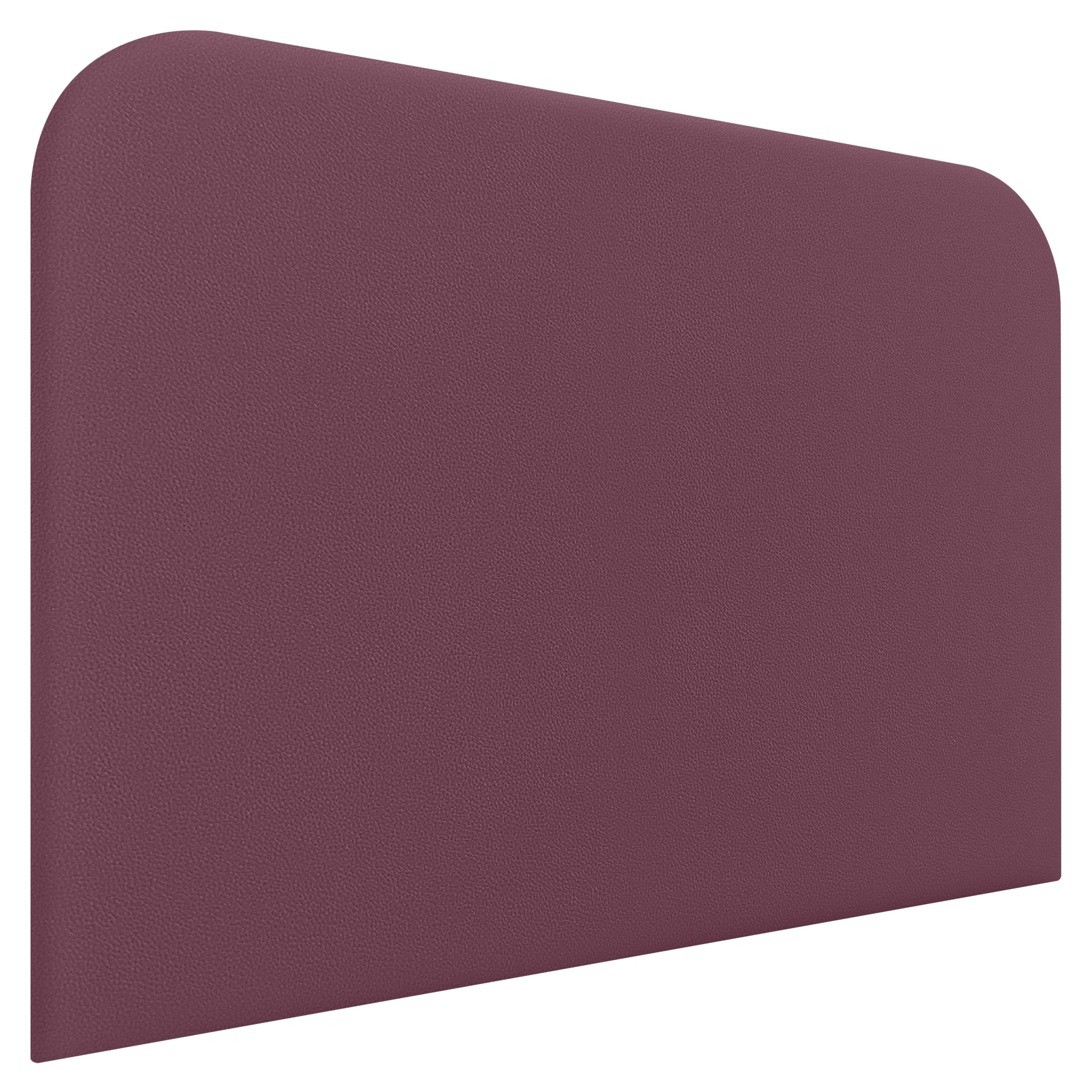 DHOME Cabecero Tapizado Liso Curvo Polipiel 70cm Altura para Pared Acústicos Cabeceros Absorbentes Cabezal Cama Dormitorio (Vino Tinto, 80cm)