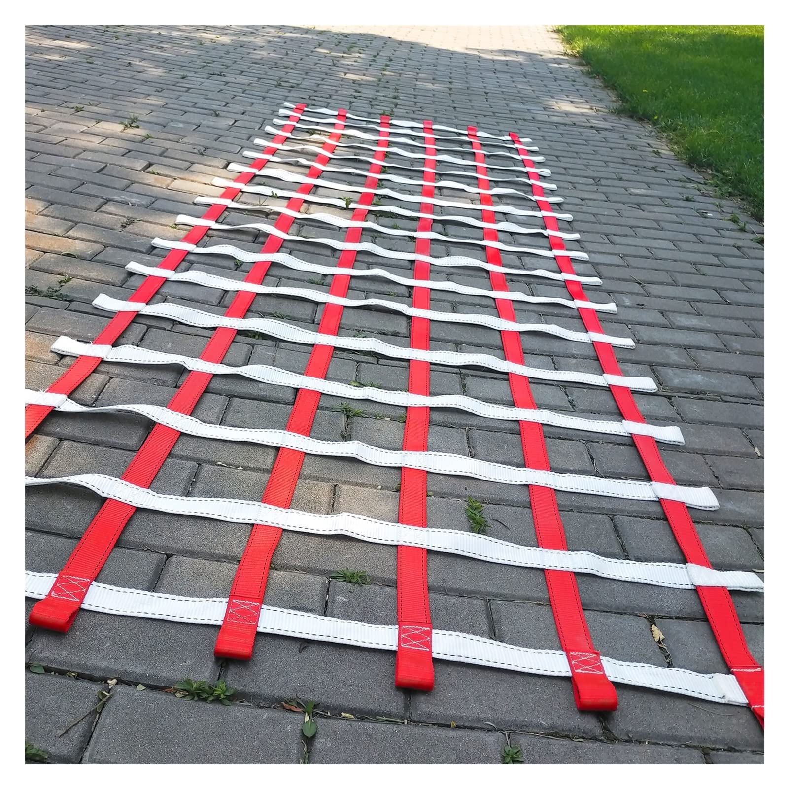 Scaletta da arrampicata resistente per set di altalene, 9 x 2,1 m, rete da corsa a ostacoli per la palestra della giungla, per bambini e adulti, accessorio di sicurezza per casa sull'albero e