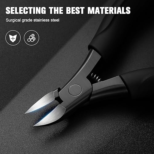 Miniatura 2 de BEZOX Comfort Grip - Cortaúñas encarnadas para uñas gruesas de los pies, cortaúñas de precisión para uñas encarnadas y rizadas, tijeras de uñas para