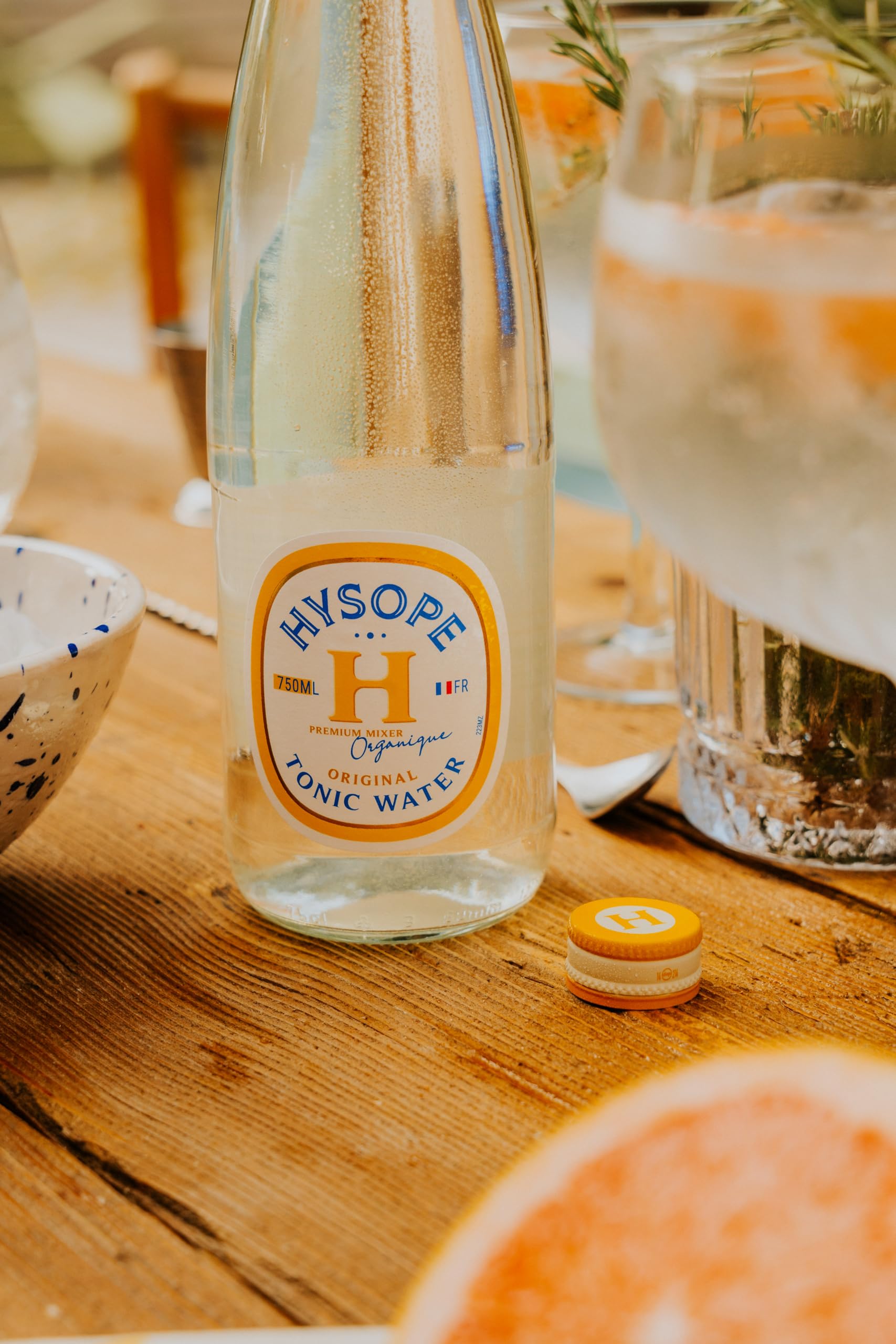 HYSOPE Tonic Water Original – Origine France – Premium Mixer Bio – Idéal en cocktail - Notes d'orange amère - 6 x 75cl
