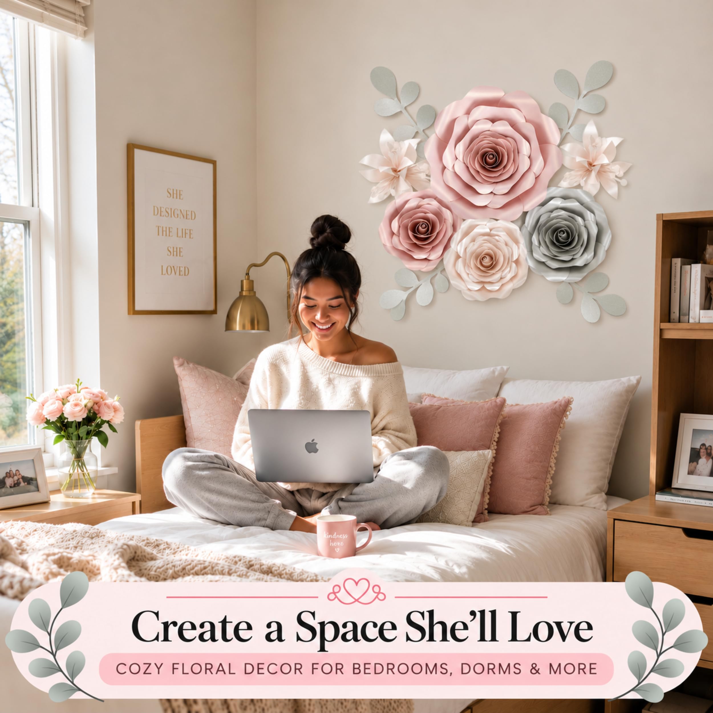 Rainbows & Lilies 3D Paper Flowers - Wall Decorations -13