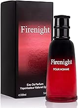 Firenight for Men Eau De Parfum 3.4 fl Oz- Top notes of Nutmeg Flower, Lavender, Cedar, Chamomile, Mandarin Orange, Hawthorn, Bergamot & Lemon - Citrus Cologne for Day & Night Use Elegant 100ml Bottle
