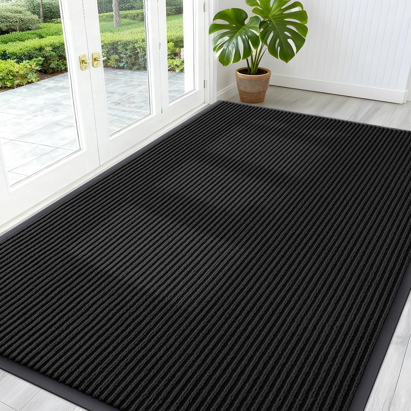 OLANLY Front Door Mat Indoor Outdoor Entrance, Waterproof Heavy Duty Doormat, Fade Resistant, Low Profile, Easy Clean Patio Porch Welcome Floor Mats for Entry, 29.5x17, Beige — view 227