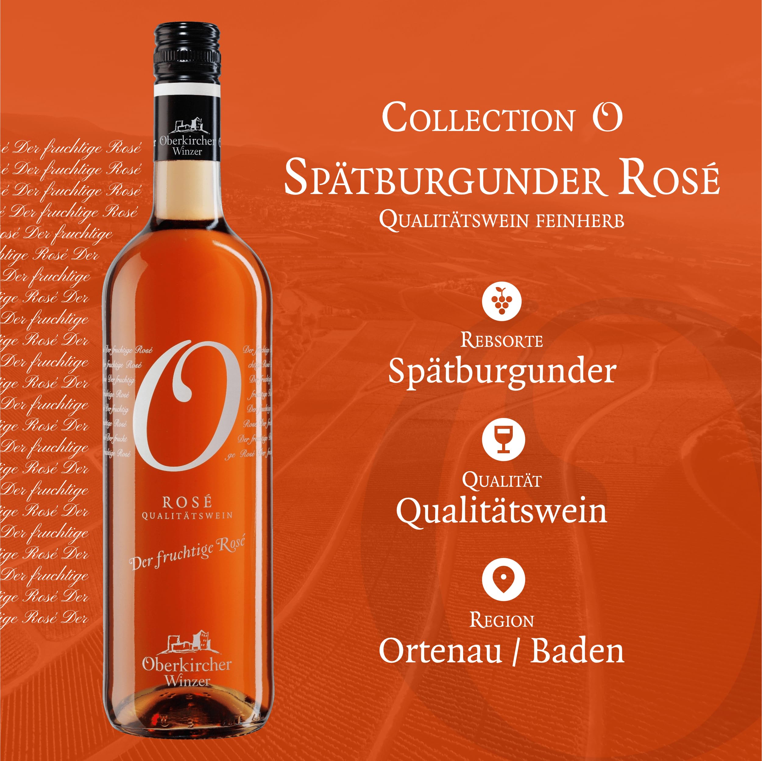Oberkircher Winzer Wein-Paket COLLECTION "O" - Weißwein (Riesling), Rosé & Rotwein feinherb - mild im Geschmack, ideal als Wein-Geschenk, deutscher Wein aus Baden (6 x 0,75l)