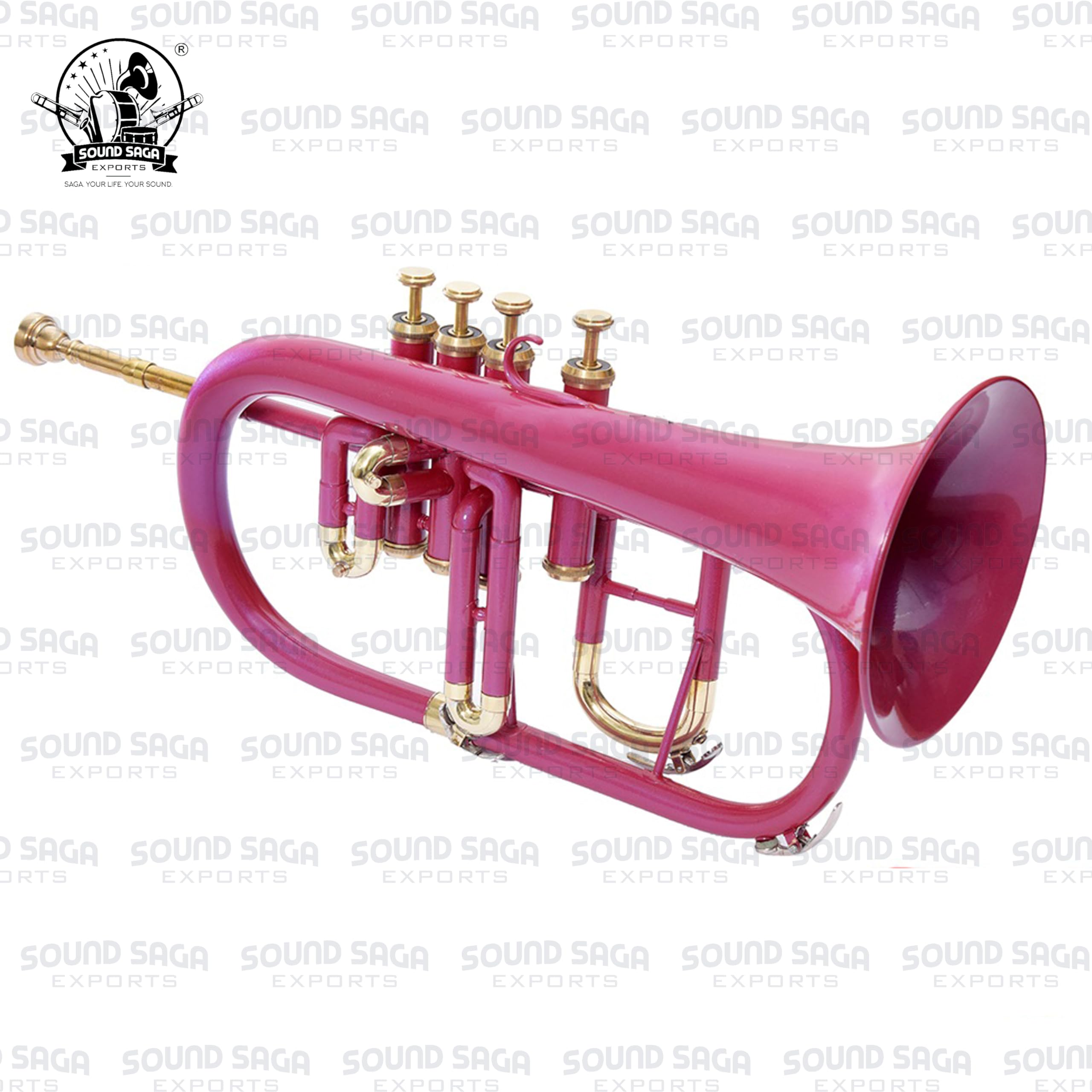 Bb - Bocina de latón con 4 válvulas | Acabado de latón de precisión | Bocina de latón para estudiantes e intermedios para banda escolar, conjunto de jazz, orquesta y concierto | Boquilla y funda