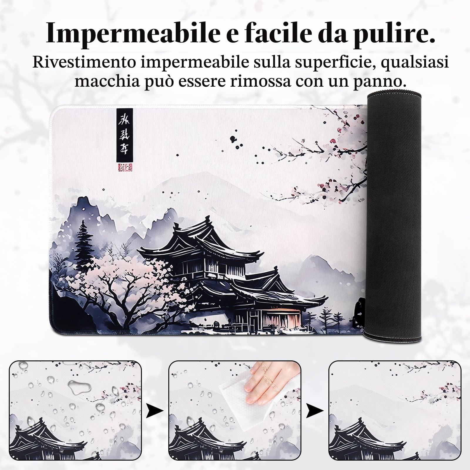 Mousepad XXL Gaming 800x300mm z Gumową Podkładką Antypoślizgową Bordi Cuciti