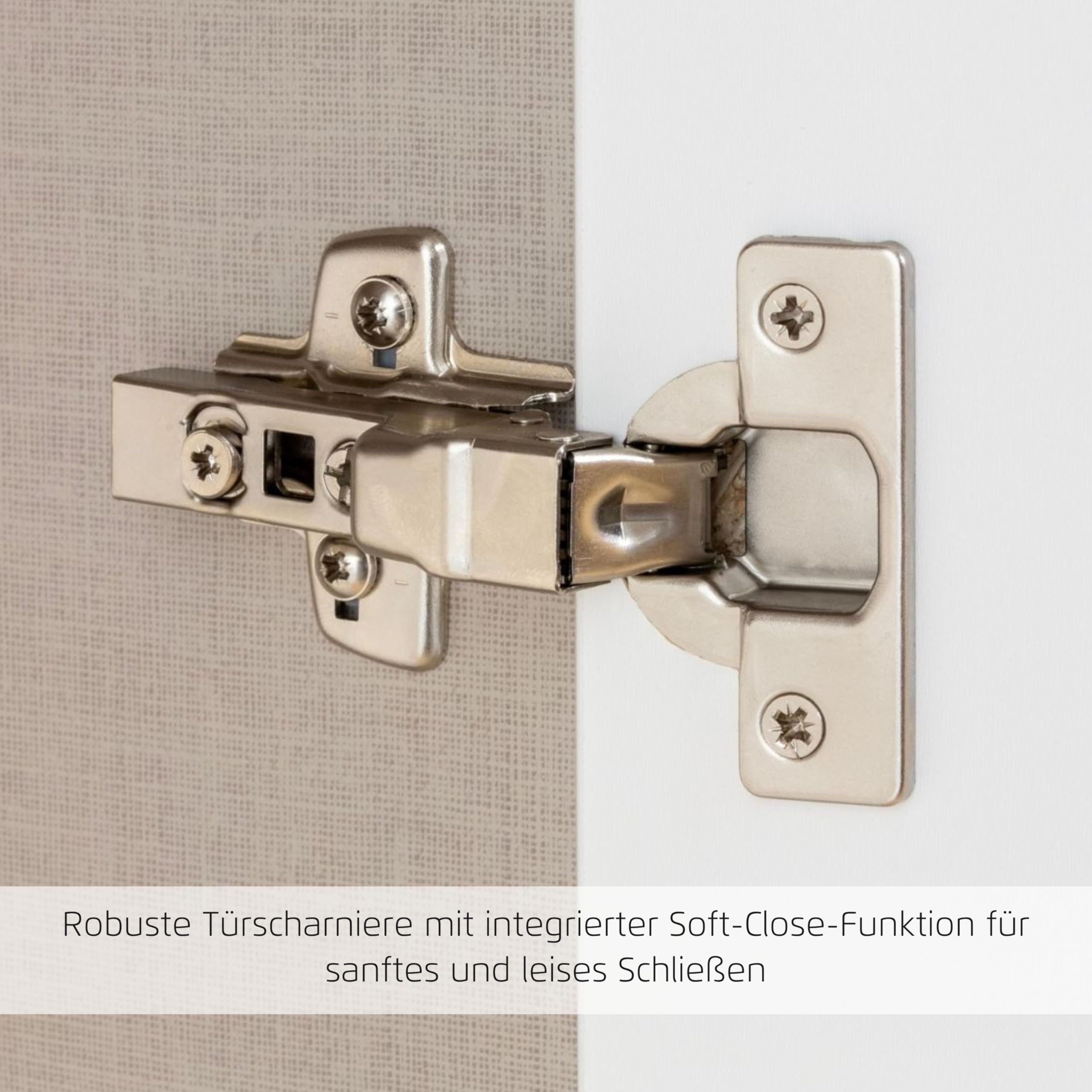 Rauch Möbel Alabama, Kommode für Schlafzimmer, Kinderzimmer, Garderobe, Flur, 3-türig, mit 3 Schubladen, Soft-Close-Funktion, Farbe Grau metallic, Schwarz, Maße 120x81x42cm | Sideboard 3-türig, 3 Schubladen, Soft-Close-Funktion, Griff Grau metallic, für S
