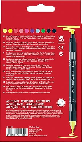 Miniatura 6 de Faber-Castell Bolígrafos de punta de fieltro de neón de doble punta - Juego de 10