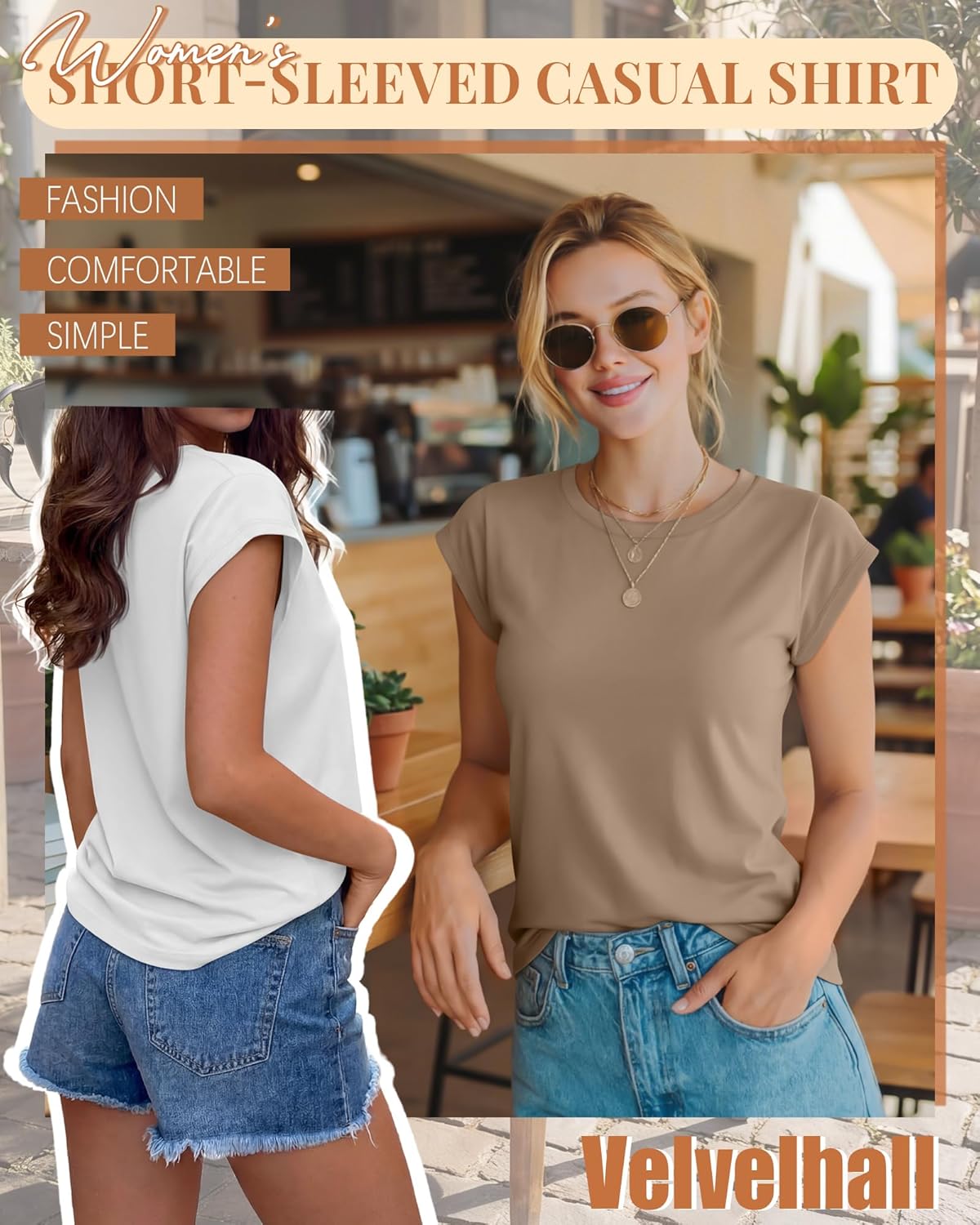 3 Pack Womens Cap Sleeve Tops Casual Loose Fit Shirts Crew Neck Basic Summer Cute Workout Tee Outfits