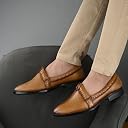 LAUREL FASHION FEVER Men's Leather Mojaris | Traditional Ethnic Footwear | PU Sole | Stylish & Comfortable (E-N-007-TAN-6) gallery image