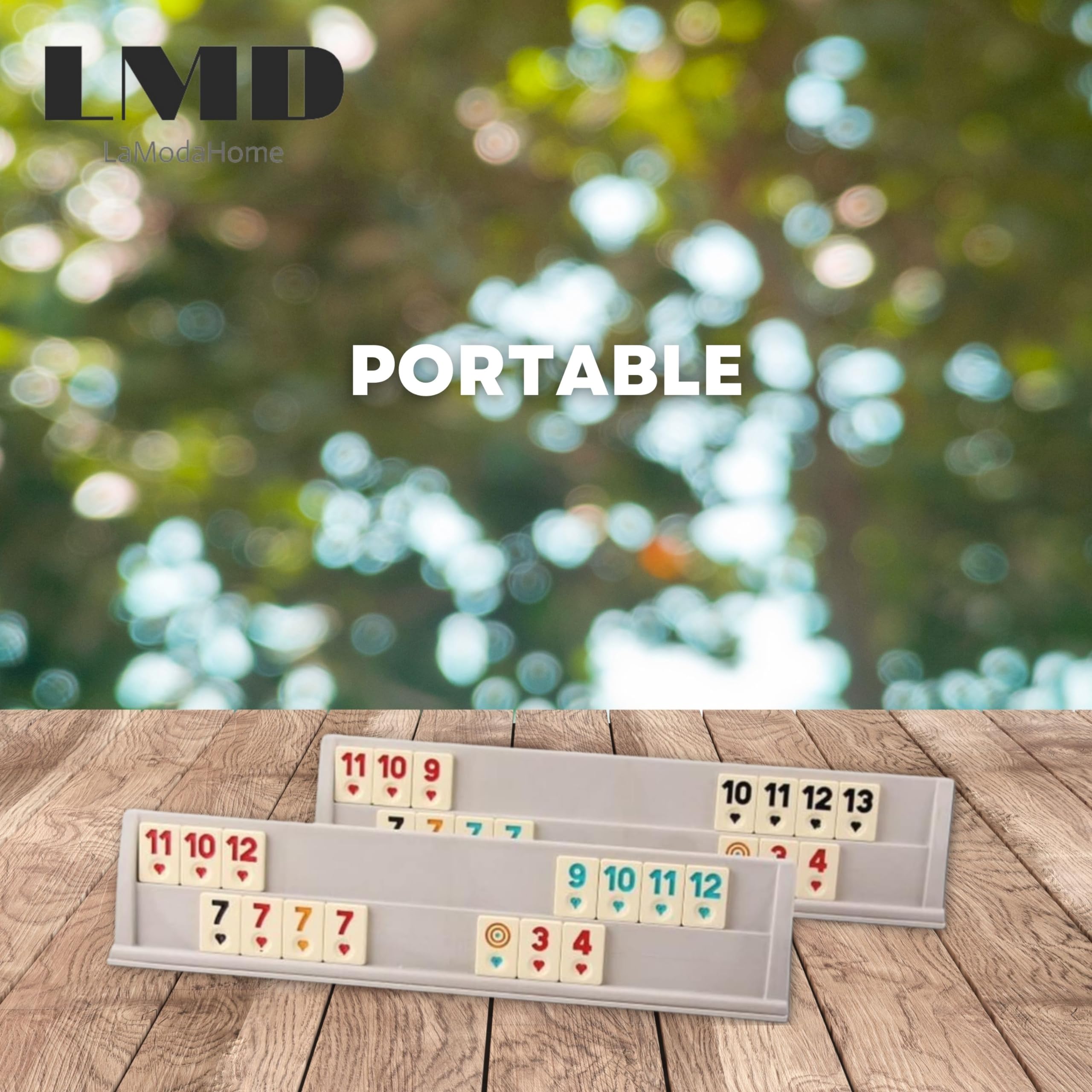 Amazon.com: LaModaHome Premium Rummy, Okey, 101 Game Set, Portable