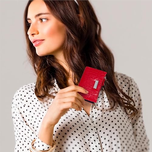 Miniatura 2 de Nautica High Tide Cartera pequeña para mujer, con bloqueo RFID, delgada, para tarjetas de crédito, con bolsillo con cremallera para monedas,