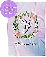 Vista 4 de Manta de forro polar personalizada para niñas con nombre personalizado Forro polar cálido y suave para ropa de cama o decoración de habitación