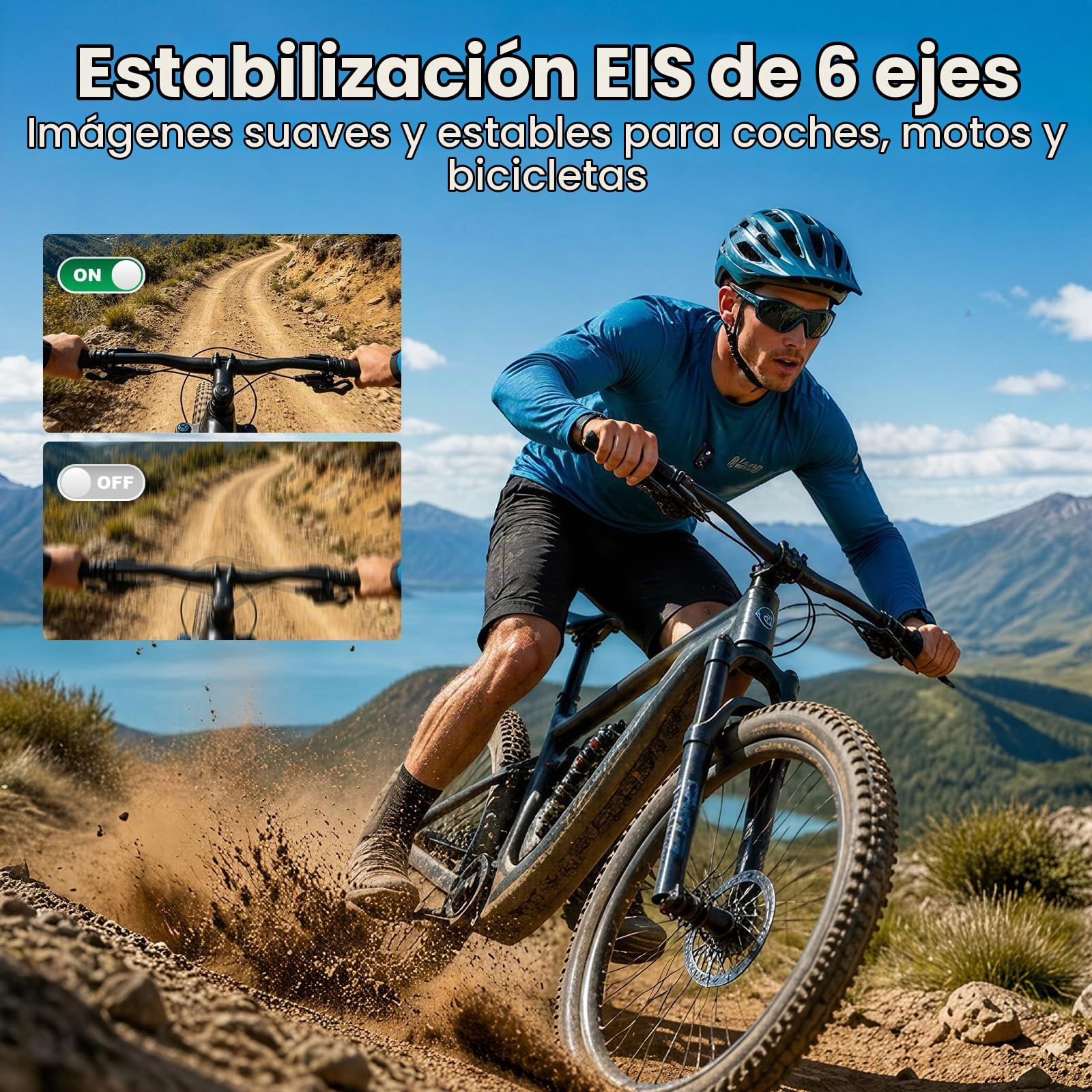 4K Mini Cámara de acción: Cámara Magnética con WiFi, cámara POV Wearable Estabilización, Cámara Deportiva para Vlogs con grabación Manos Libres, Ideal para Moto, Viajes, Mascotas y Casco