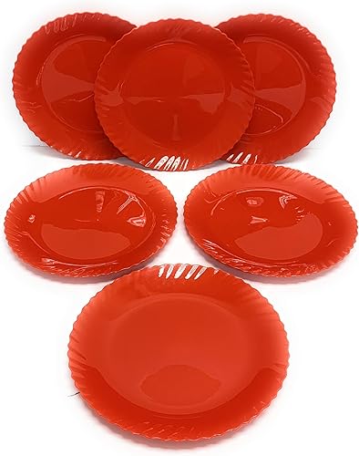 Miniatura 2 de Mintra Home Colección Curly (placa de 11.75 pulgadas, 6 unidades, rojo)