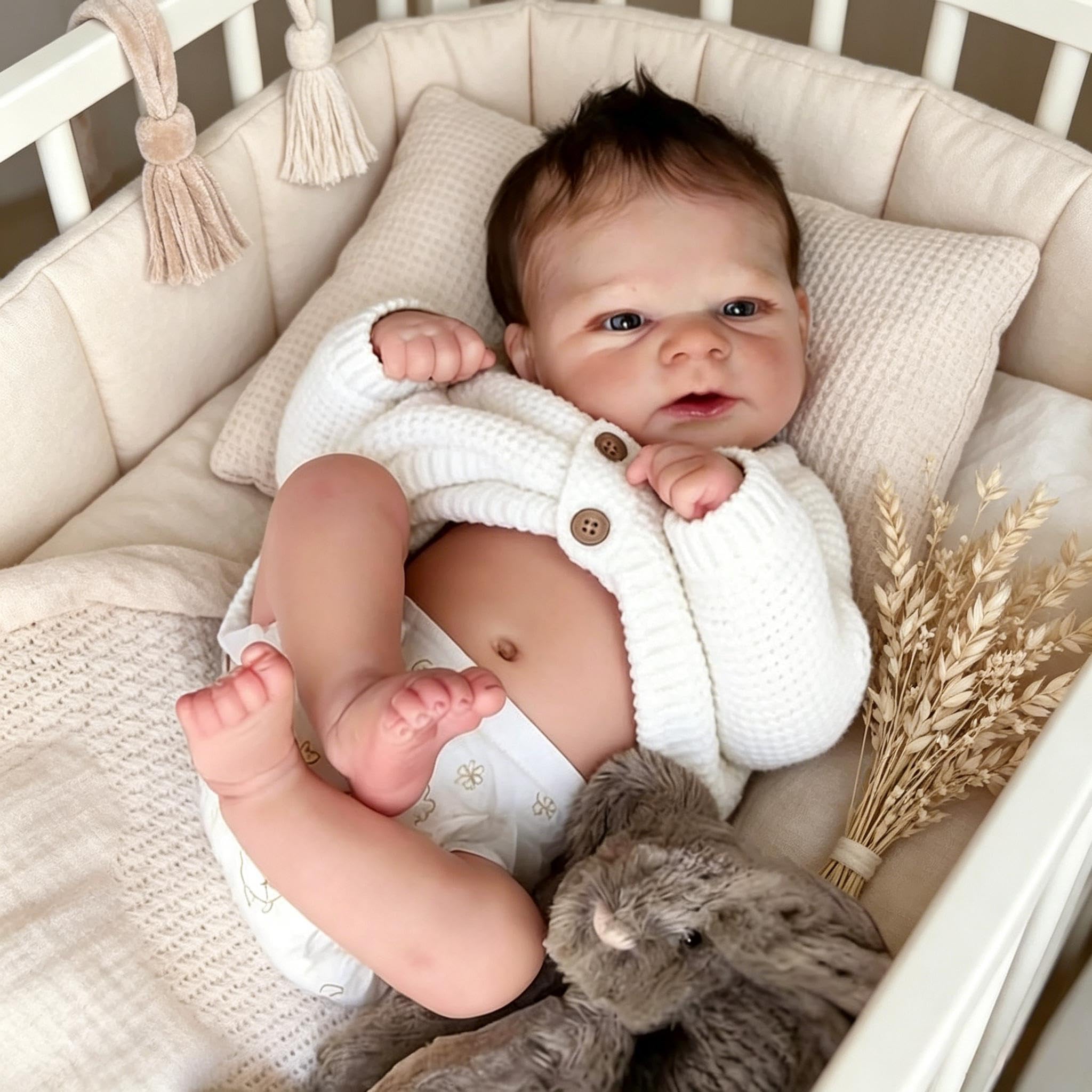 RXDOLL Realistyczne lalki Reborn Baby Dolls silikonowe na całe ciało, winylowe, chłopiec, anatomicznie poprawne lalki, które wyglądają jak prawdziwe życie niemowlęta realistyczna lalka noworodka