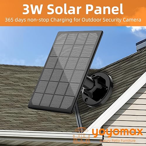 Miniatura 4 de Panel solar de 3 W para cámara de seguridad inalámbrica al aire libre, panel solar USB de alimentación continua IP65 impermeable, montaje en pared