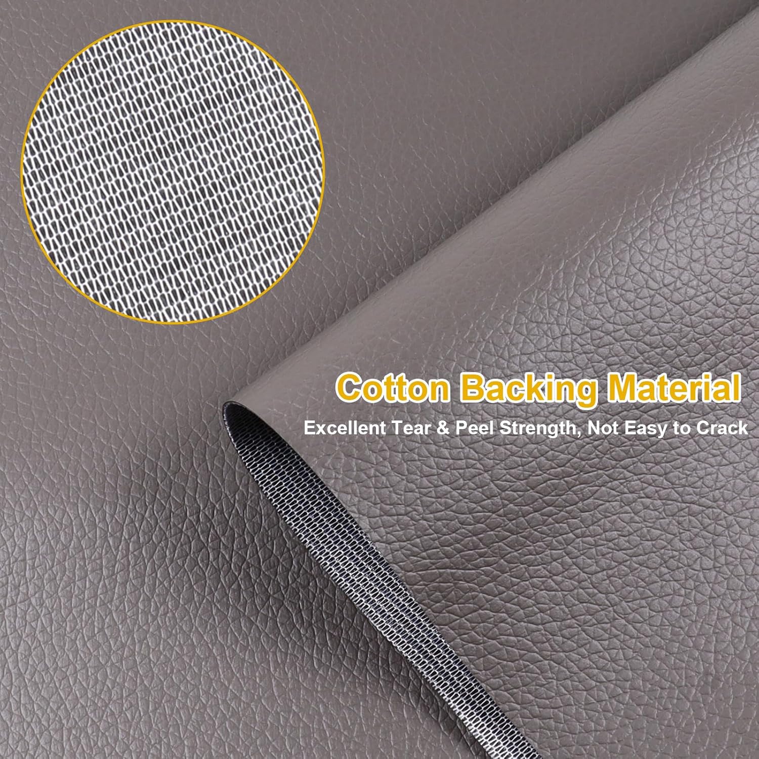 Car Marine Vinyl Fabric Upholstery Grade Replace Decorate Faux Leather by Yard (3Yard, Grey)