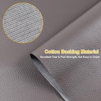 180 x 54 Faux Leather Fabric, Marine Vinyl Leather, Waterproof for Replacement Renovation Car Marine Interior DIY Sewing Craft Furniture Decoration Gray
