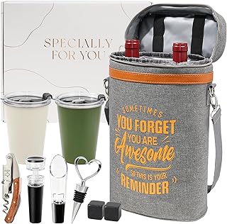 Wine Insulated 2-Bottle Wine Carrier Set