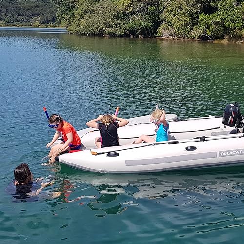 Miniatura 5 de 380LX - Bote inflable para 6 personas, diseño de arco abierto ultraportátil, 12.5 ft, gris