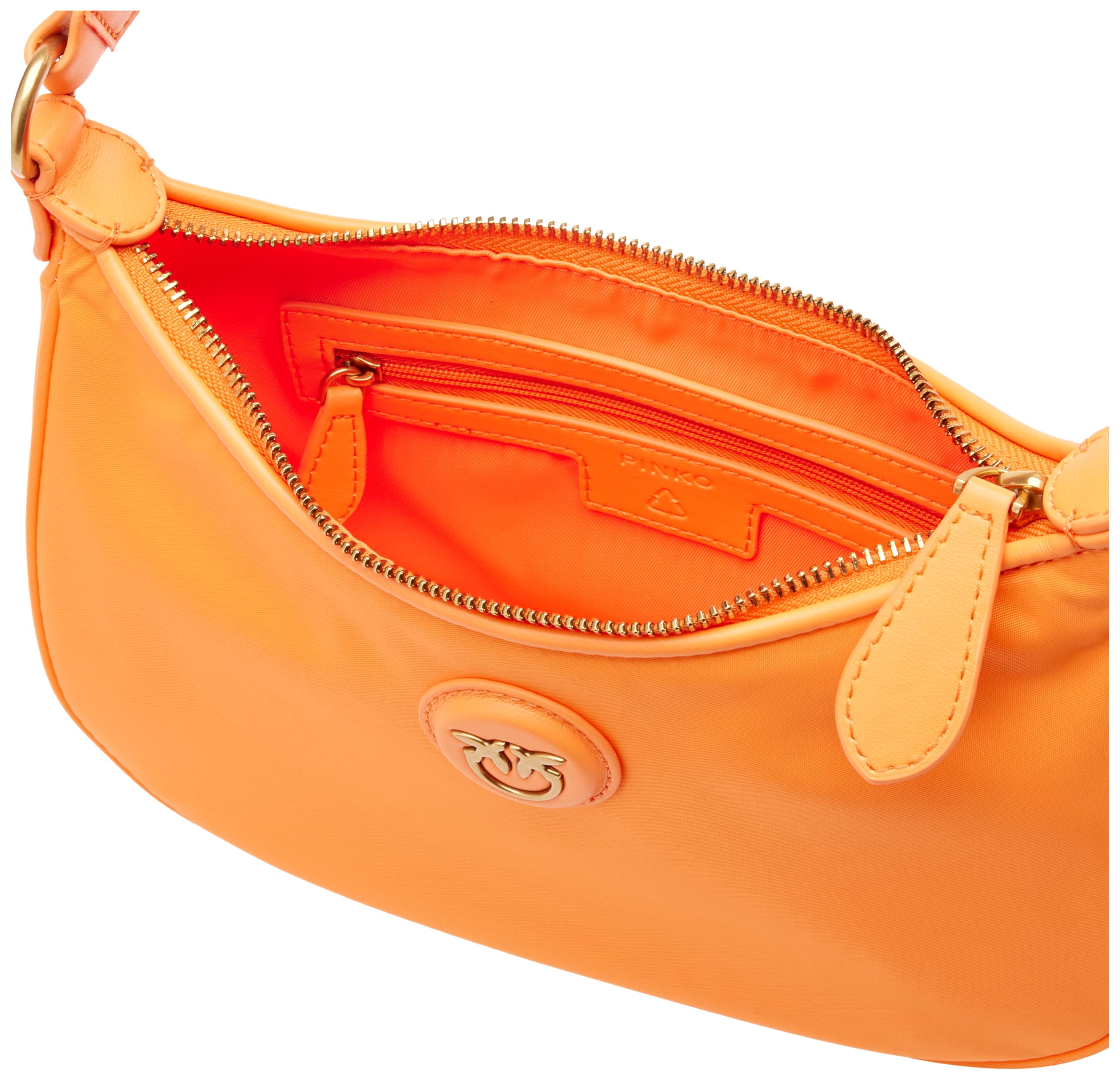 Pinko Half Moon Recycled, Media Luna Mini Nylon Reciclado para Mujer
