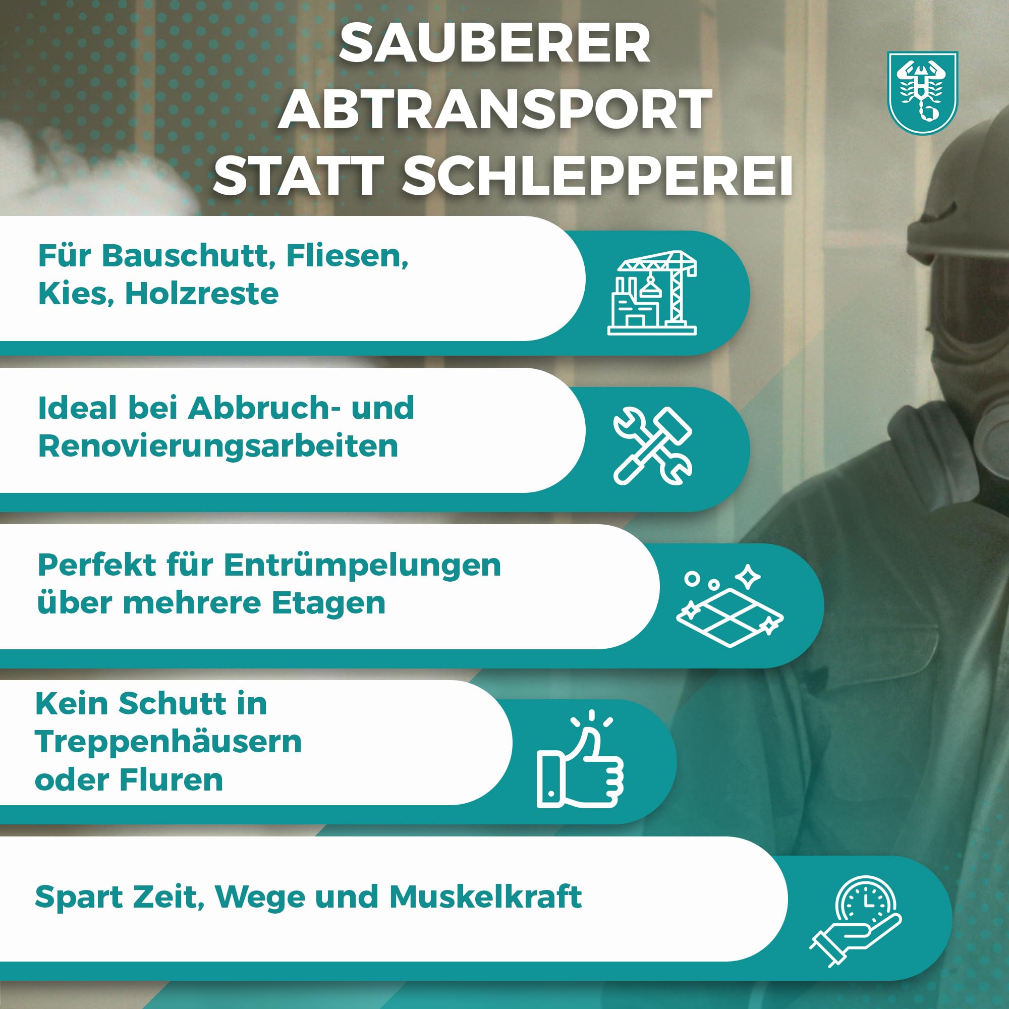 Scorprotect® Schuttrutsche Bauschuttrutsche 3 m flexibel mit Einfülltrichter und Zubehör