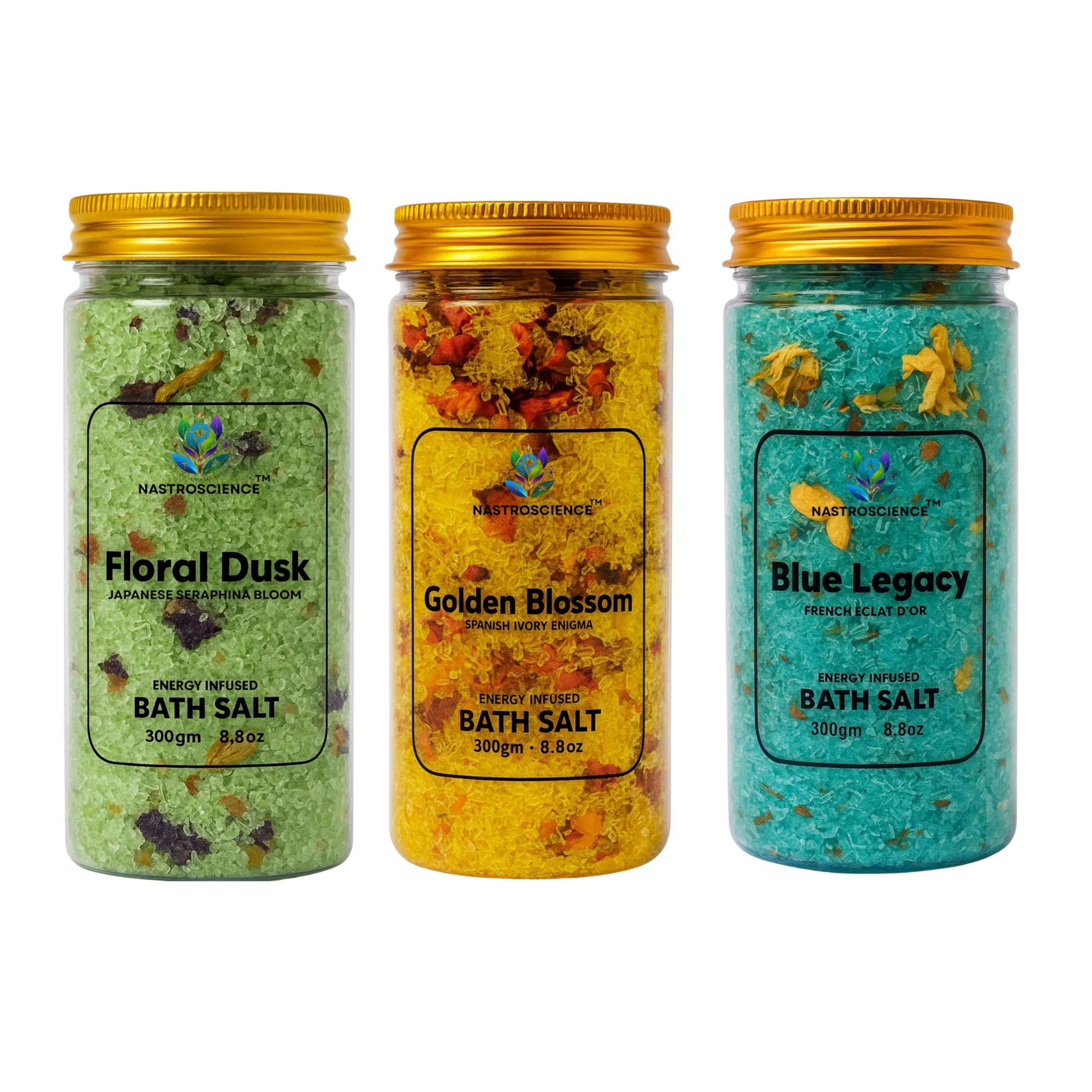 Nastroscience Premium Bath Salt Relaxing & Detoxifying Soak with Natural Minerals, Stress Relief & Skin Nourishment for Spa-Like Home Experience Mix Pack Pack of -3-image-4
