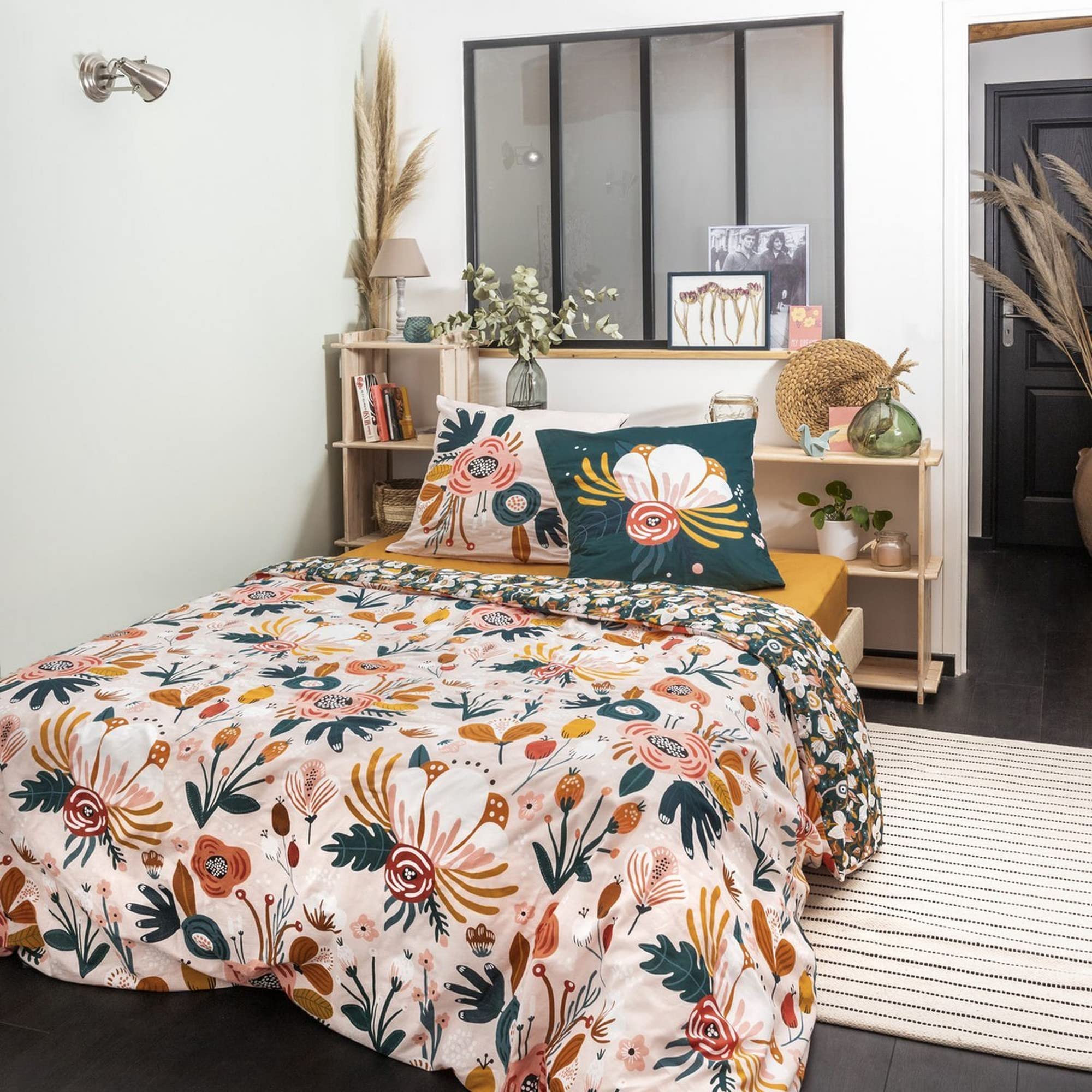 Housse de couette 100% coton pour en finir avec la transpiration nocturne en 240x260 cm