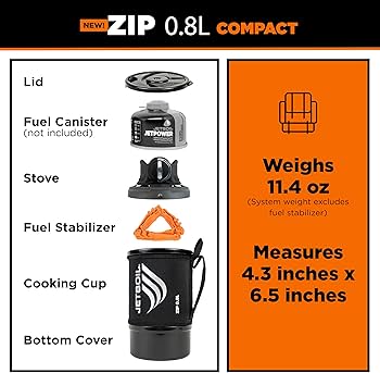 Amazon.com: Jetboil Zip 0.8L Portable Fast Boil Stove with Easy Amazon.com: Jetboil Zip 0.8L Portable Fast Boil Stove with Easy