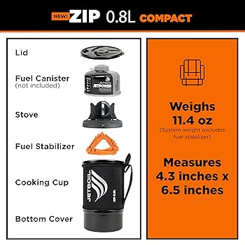 Montbell JETBOILジップ Amazon.com : Jetboil Zip 0.8L Portable Fast Boil Stove with