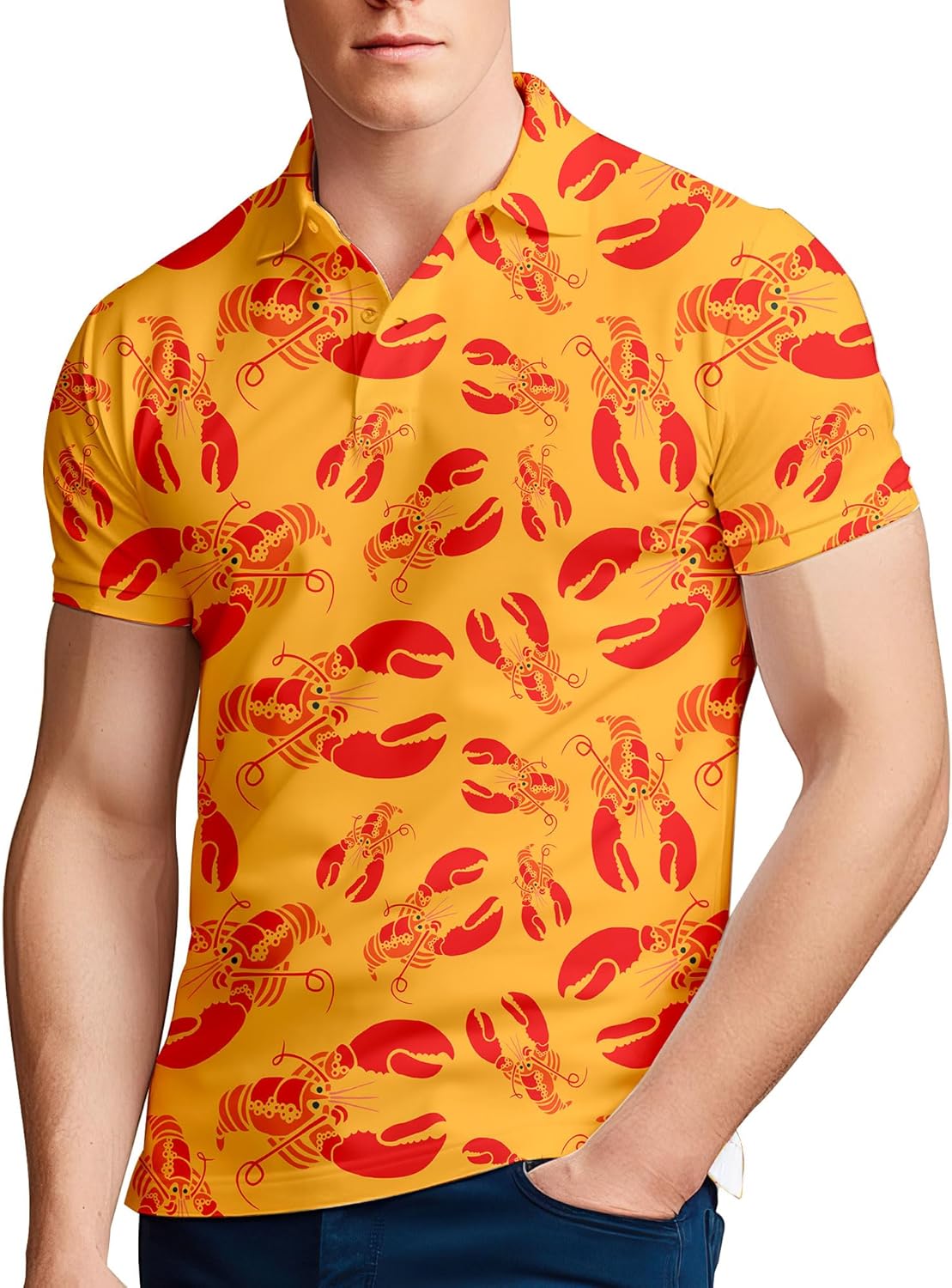 Mens 70s Golf Shirts, Funny 70s Shirts for Men, Short Sleeve, Medium, Typical 70's Colors