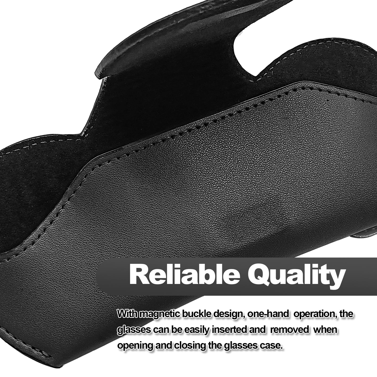 Sunglasses Holder with Hidden Magnetic Closure Universal Visor Glasses Case Visor Accessories Car Accessories fit for Man and — view 7
