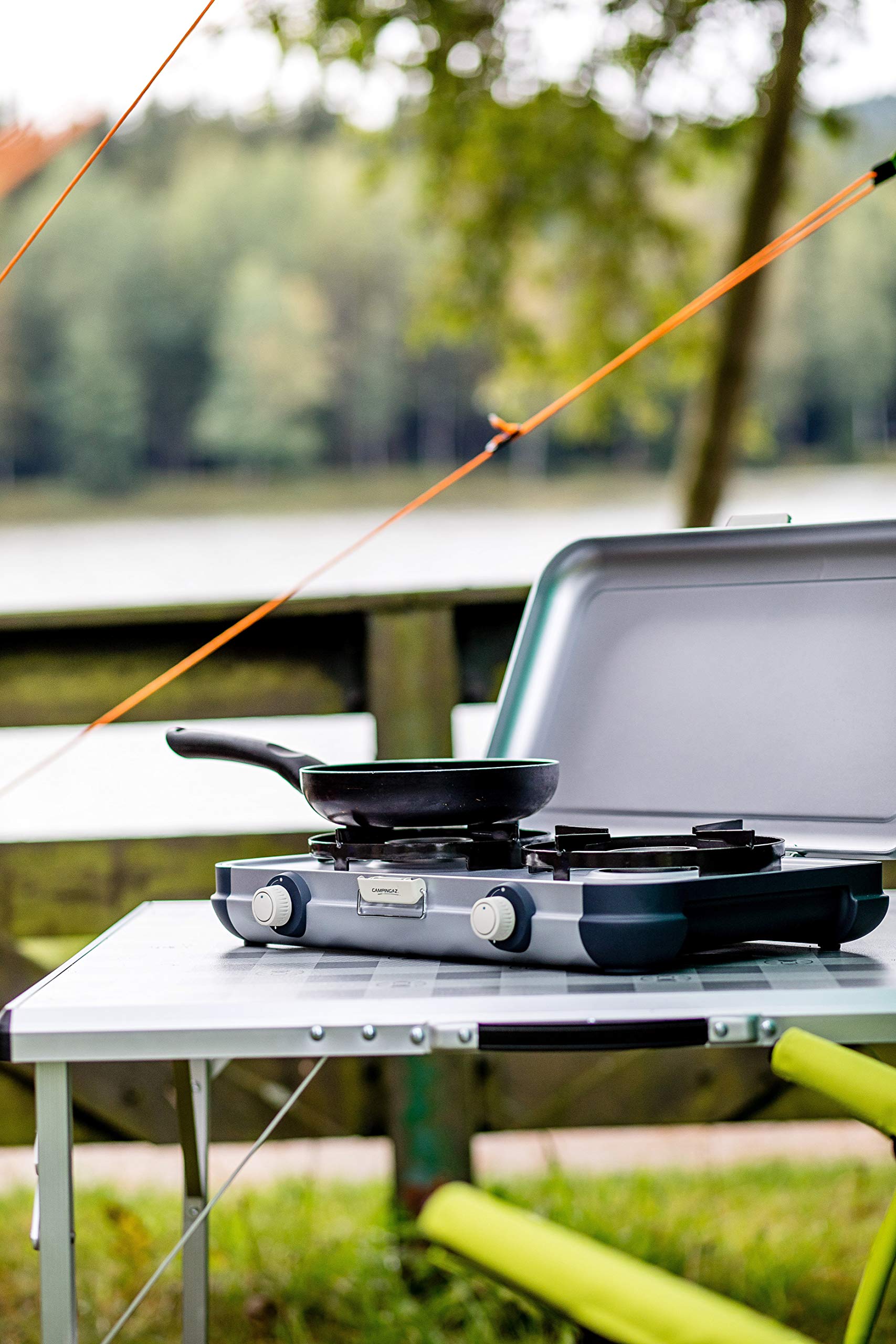 Campingaz, fornello a gas portatile a due fuochi, grill esterno