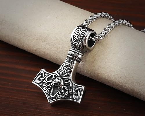 Miniatura 74 de Baldur Jewelry - Collar de martillo Thors Mjölnir - Colgante de martillo de Thor nórdico vikingo joyería vikingo - Collar Thor - Regalos Thor