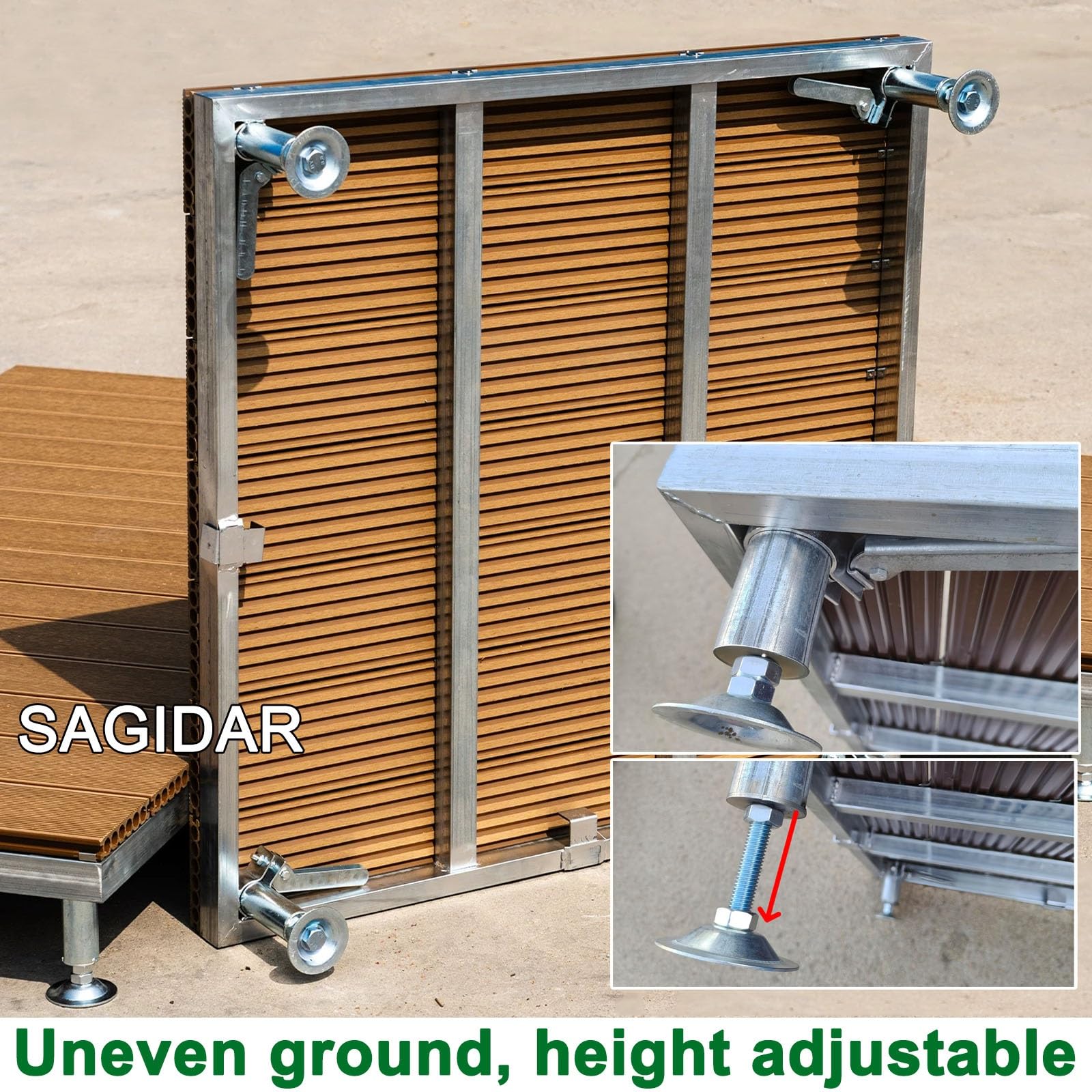 84cm Piastrelle For Ponte Modulari Ad Incastro Legno Composito Antiscivolo