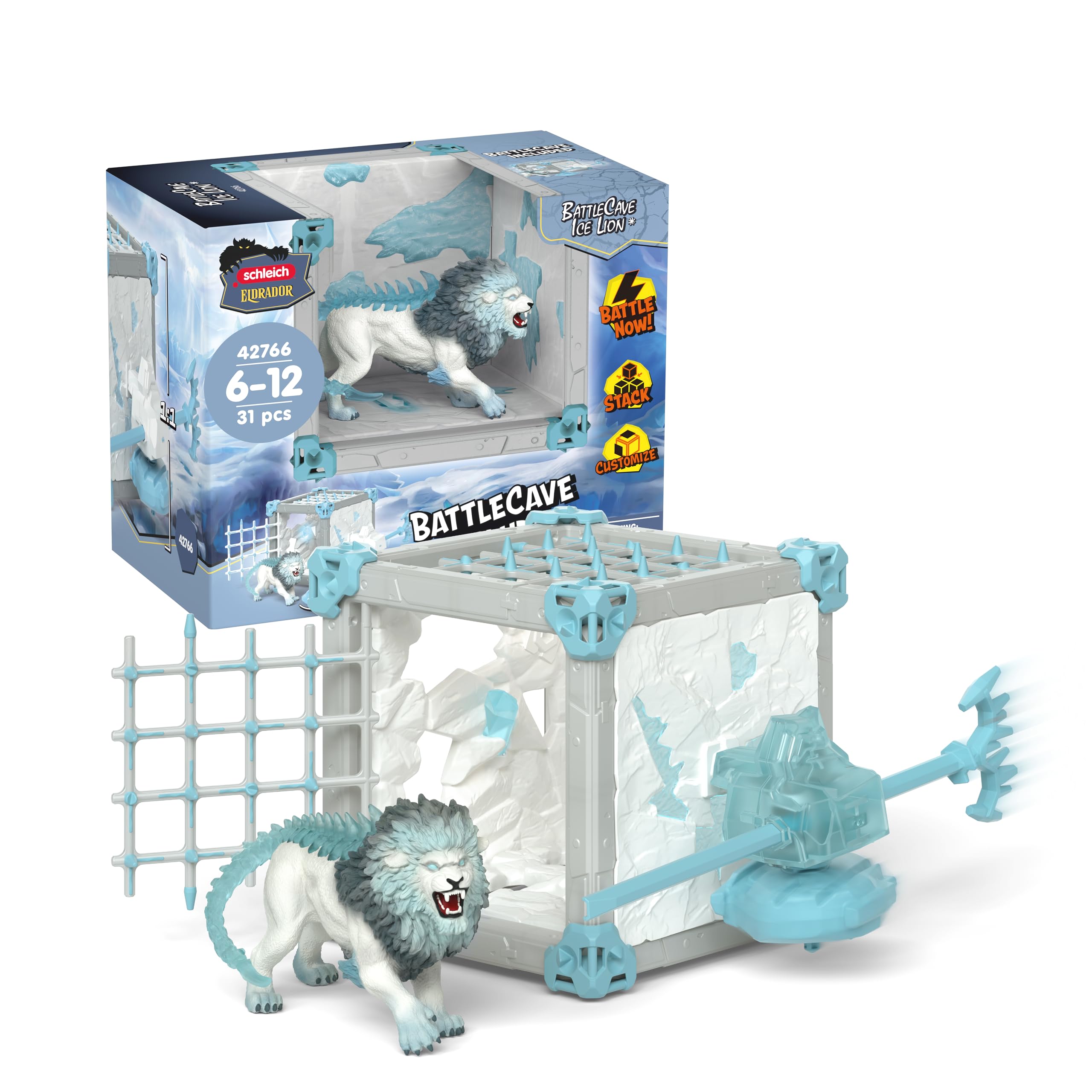 Schleich ELDRADOR® CREATURES | BattleCave Ice Lion 42766