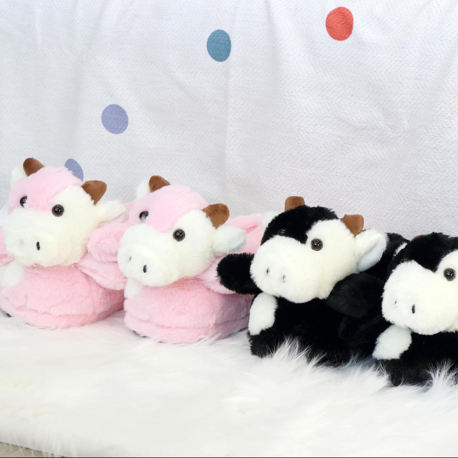 Novelty Women Animal Slippers Cute Soft Plush House Shoes Fluffy Warm Slippers Cartoon Gifts for Birthday Christmas - Image 3