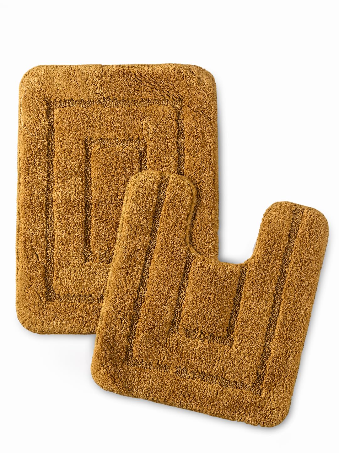 Saral Home Cotton Anti Slip Bathmat Set with Contour- (Brown, 45x60 cm & 45x50 cm)-picture-22