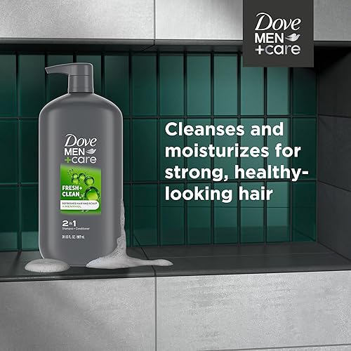 Miniatura 7 de DOVE MEN + CARE Champú y acondicionador 2 en 1 Fresh & Clean for Clean Hair Shampoo y acondicionador para un cabello más fuerte y saludable todos