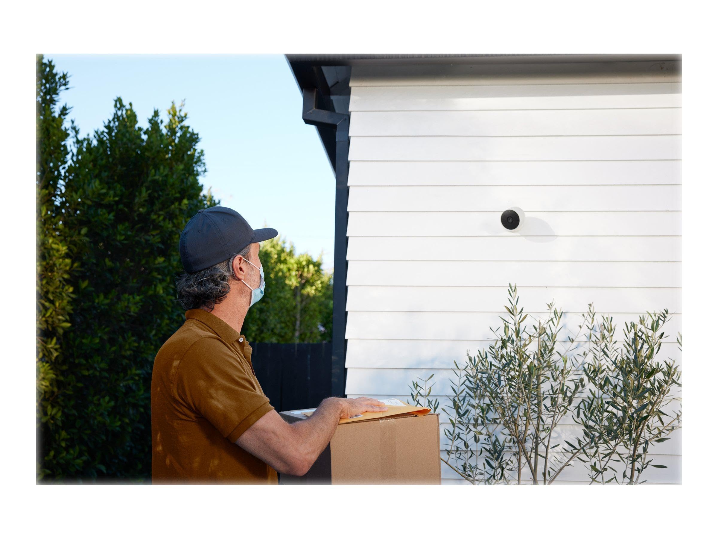 Google Nest Cam Caméra de Surveillance Intelligente pour l'intérieur et l'extérieur Blanc 1 pièce (1 pièce)