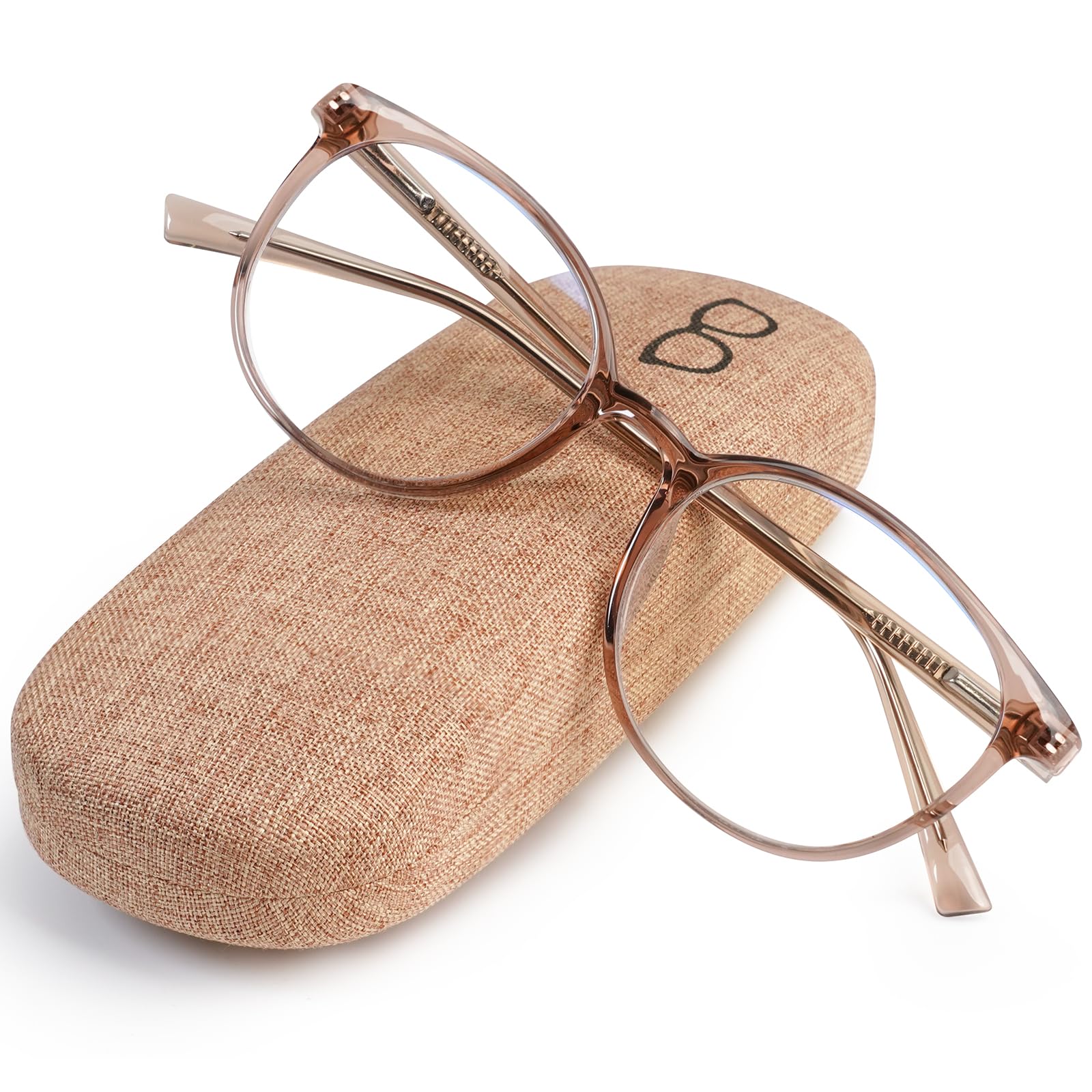 BIRDGOON Blue Light Blocking Glasses Women Men Computer Glasses,TR90 Stylish Round Anti Blue Light Eyeglasses with Anti Eyestrain for Gaming & Reading