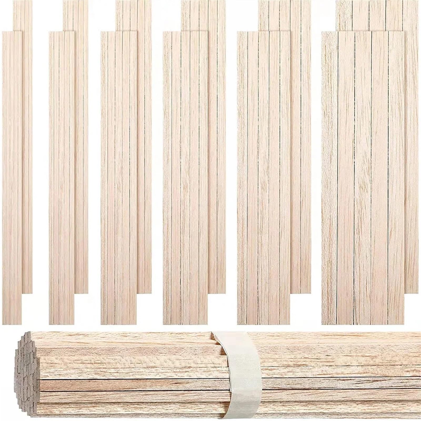 Weqyfdc One Color Craft Wooden Sticks 1Set130pcs Balsa Wood Wooden Strip Craft Square Cudgel Model Building Carving Handicraft Diy Accessories Balsa Stick
