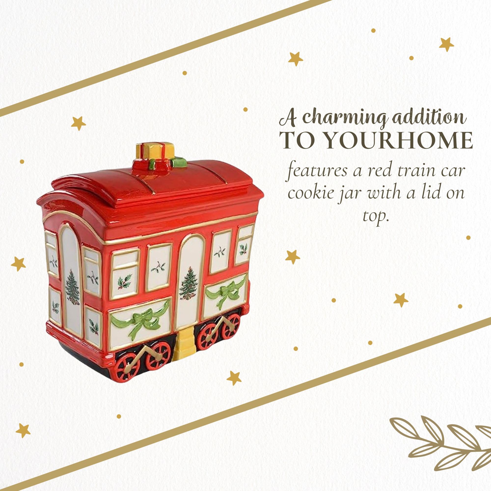 Amazon.com - Spode Christmas Tree Cookie Jar with Lid, 8.5