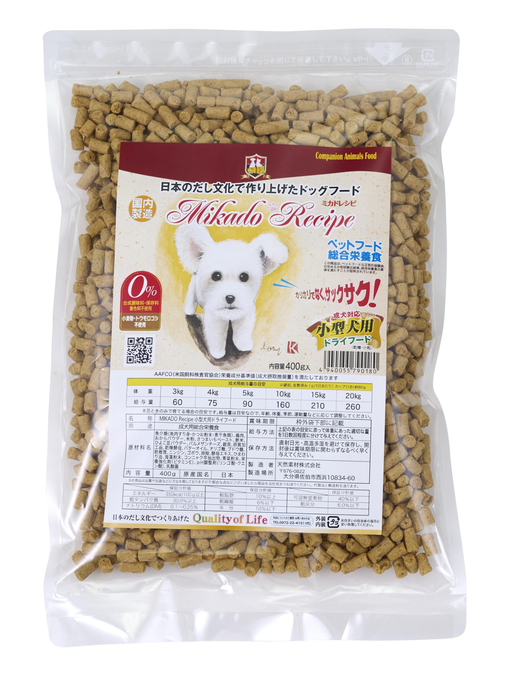 Amazon.co.jp: 【ミカドレシピ・健善食・ドライ・ドッグフード小型犬用